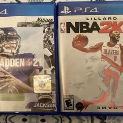 PS4 Madden 21 & 2K21