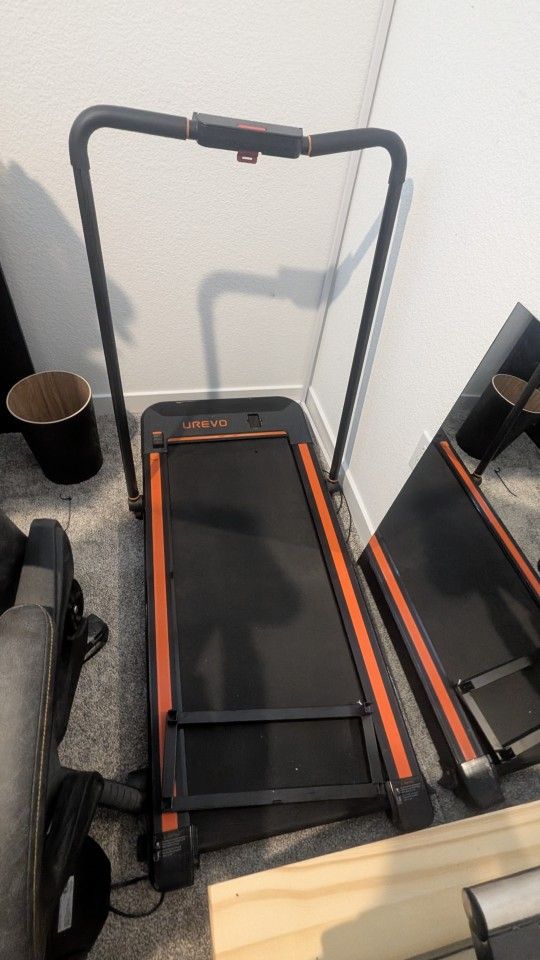Urevo 2 In 1 Folding Under Desk Treadmill