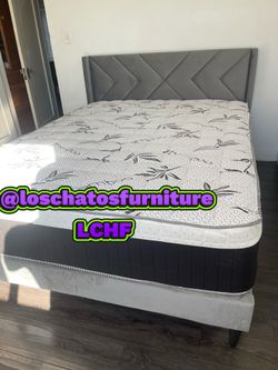 New Queen bed frame and mattress