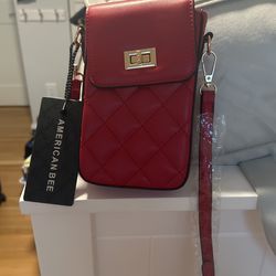 American Bee Red Handbag/Purse