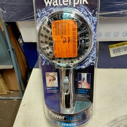 Waterpik 6 Spray Showerhead With Pulse Spray And Hose In Chrome