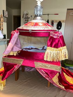 Two piece Ethiopian Traditional Bridal Palanquin Canopy with Decorations