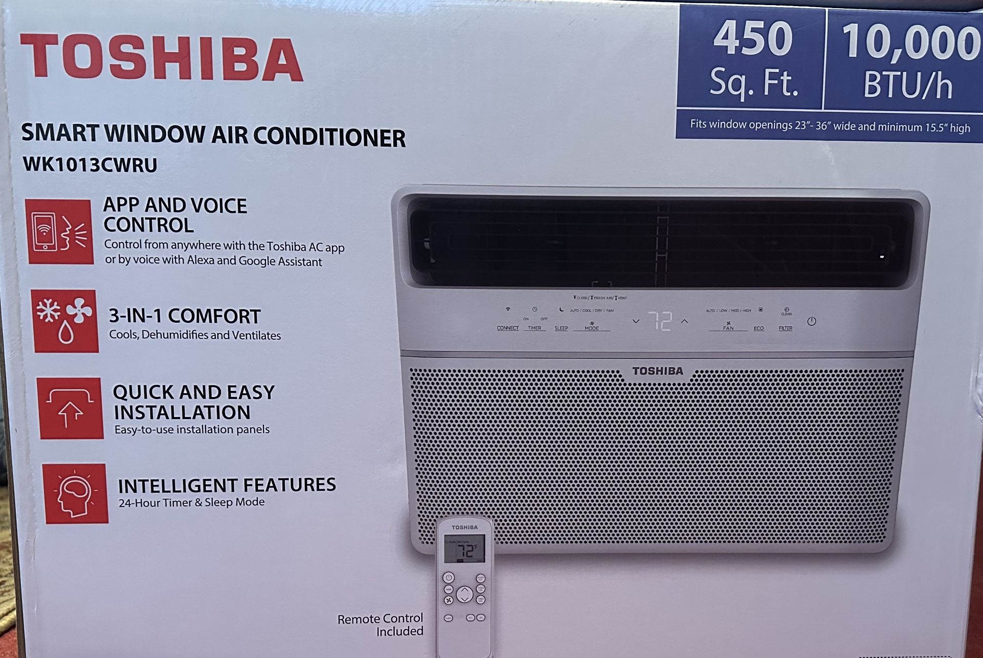 Toshiba 10,000 Btu Smart Window Air Conditioner