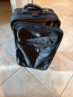 23" Rolling Suitcase - Black Softside 2-Wheel Luggage - 15"x8"x23"