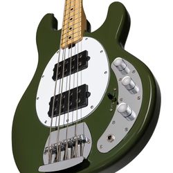 Musicman Sterling Bass, Strap & Gig Bag Inc. 2 Sterling by Music Man designed low noise humbucking pickups with a 5-way switch