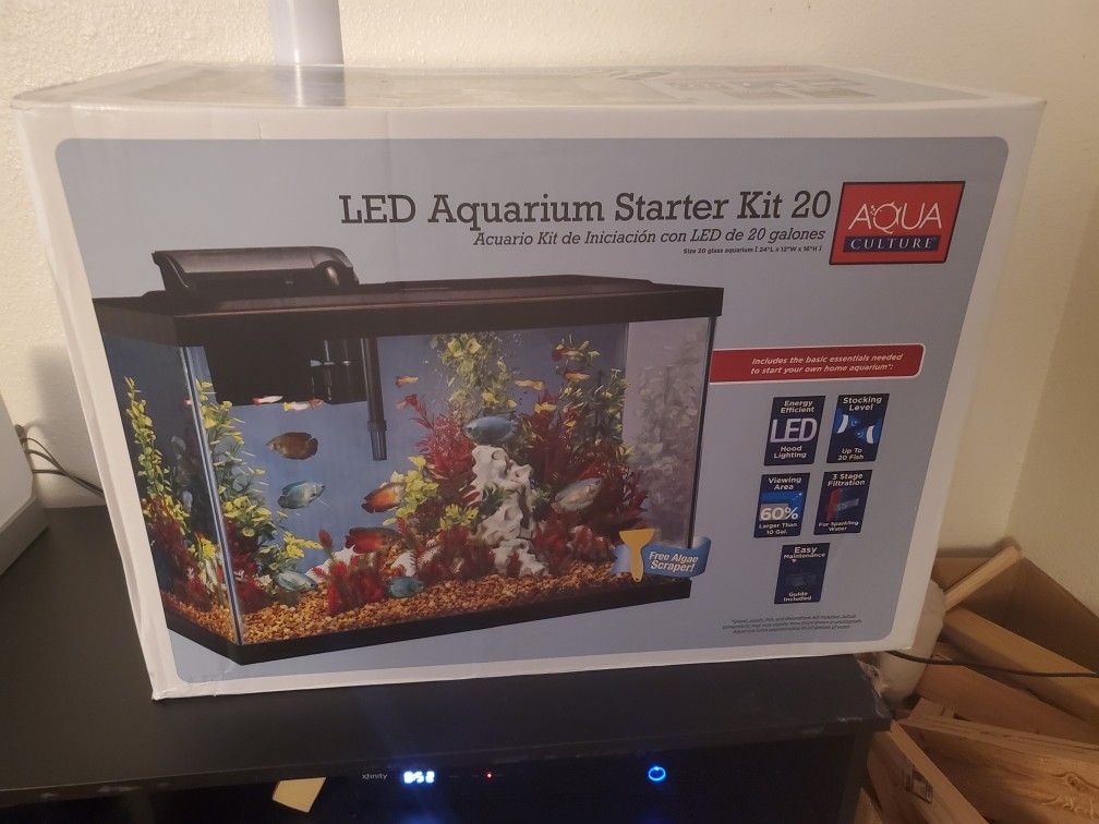 Aqua Culture LED Aquarium Starter Kit-20 Gallon