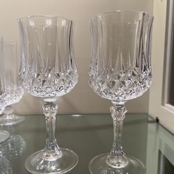 12 Crystal Water Goblets
