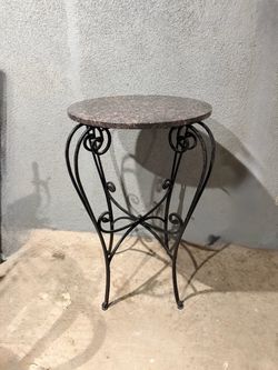 Round Granite Top Table