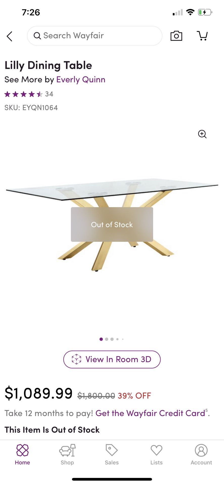 LILLY dining table (NEW)