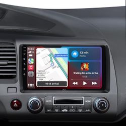 Car Stereo Radio for Honda Civic 2006 2007 2008 2009 2010 2011 Wireless CarPlay Android Auto, 9” Touch Screen, Backup Camera