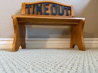 Used wooden time out bench