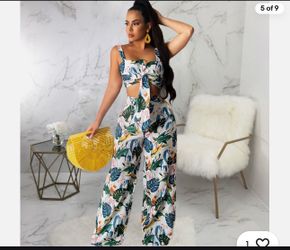 Elegant Jumpsuit Sexy V Neck Sleeveless Two Piece