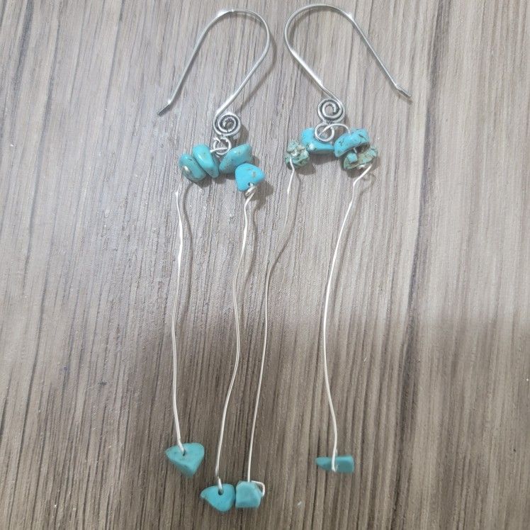 Turquoise Earrings Jewelry Handmade