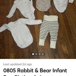 0805 Rabbit & Bear Infant Boy Clothes 3-6m (organic brand)