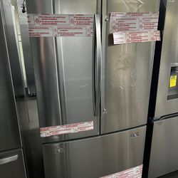 New Open Box Samsung French Style Refrigerator In Stainless Steel 