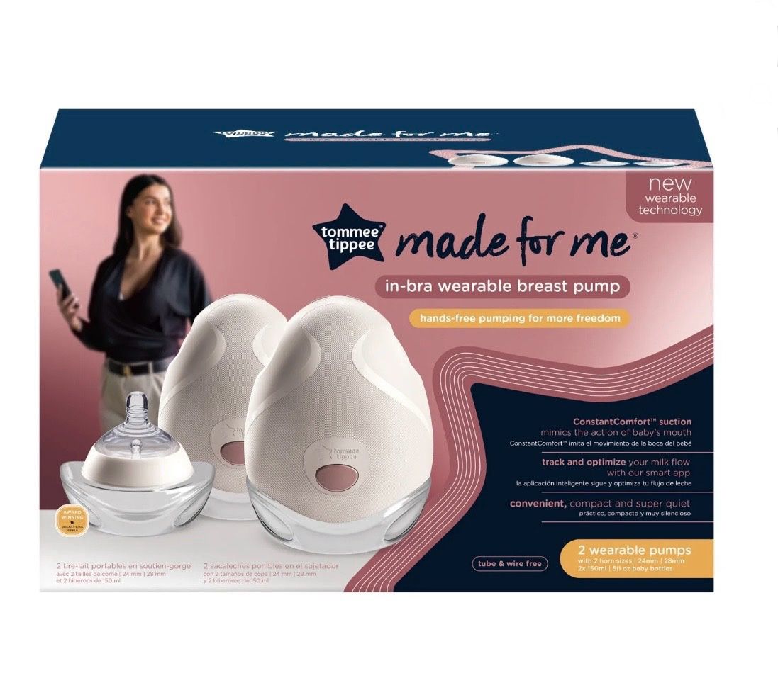 Tommee Tippee Double Electric Wearable Breast Pump, Hands-Free, in-Bra Breastfeeding Pump
