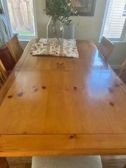 Beautiful large, solid, pine dining table Beautiful, large, solid, pine dining table