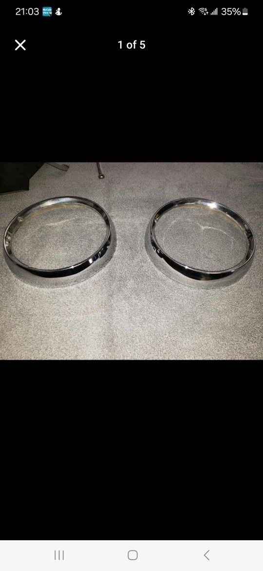 1976-86 CJ5,7,8 JEEP HEADLIGHT BEZELS TRIM RINGS