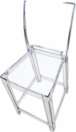3 clear acrylic ghost bar stools