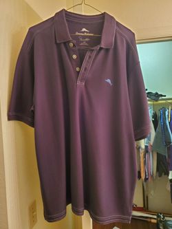 Tommy Bahama Men's Large Black Polo Shirt