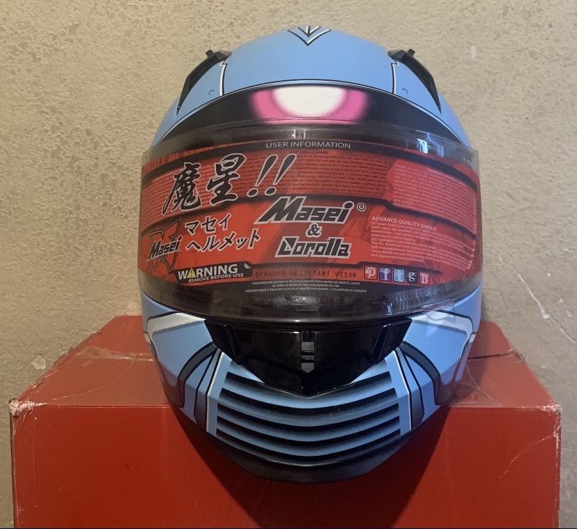 Masei & Corolla 850 Blue Tiger Motorcycle Helmet