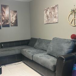 Dark Grey Microfiber Couch