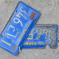 License Plates Includes Both Plates