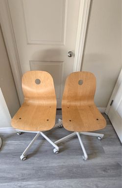 IKEA Swivel and height adjustable wood chairs 2 Pcs