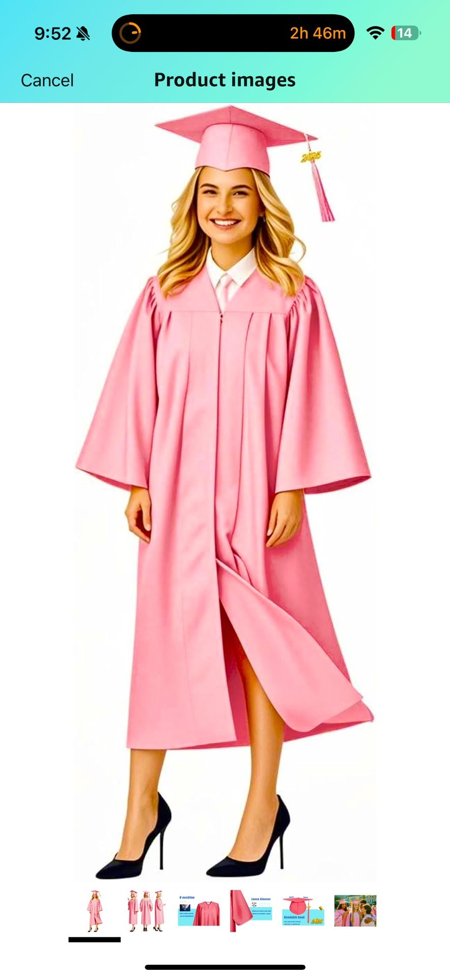 Pink Cap & Gown