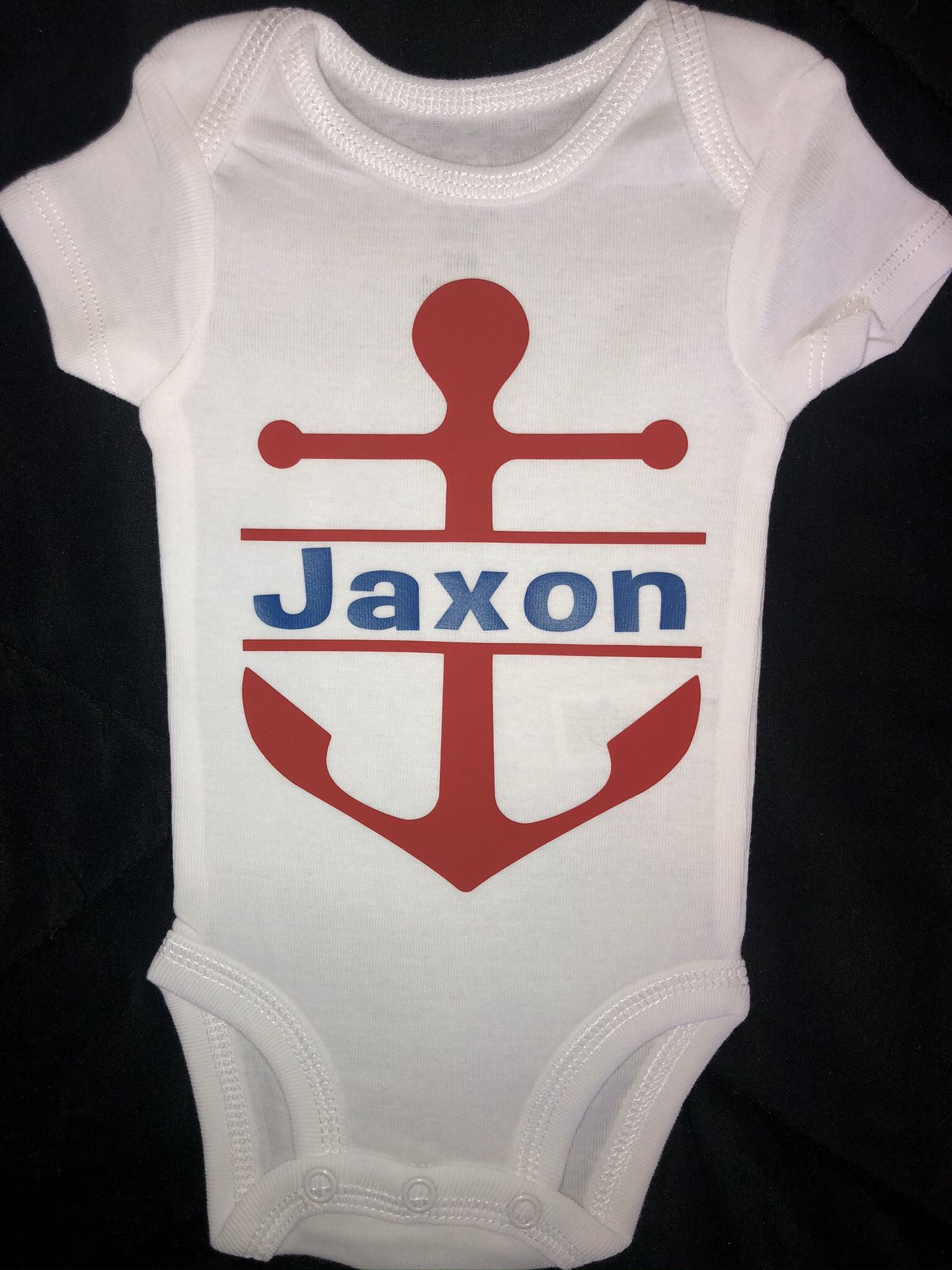 Anchor onesie with name