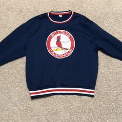 St Louis Cardinals Sweatshirt MENS XL Retro Pullover Navy Blue SGA MLB Size XL