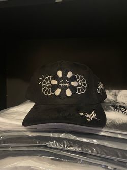 Black & White Murakami Style Flower Embroidered