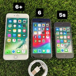 iPhone 6+. 6. 5s.  Bundle 3 Phones For $180! Unlocked!