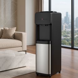 New Hot & Cold Water Dispenser, Top Loading Water Dispenser for 3 or 5 Gallon Bottles, Top Loading Hot & Cold Water Dispensor with Child Safety Lock, 