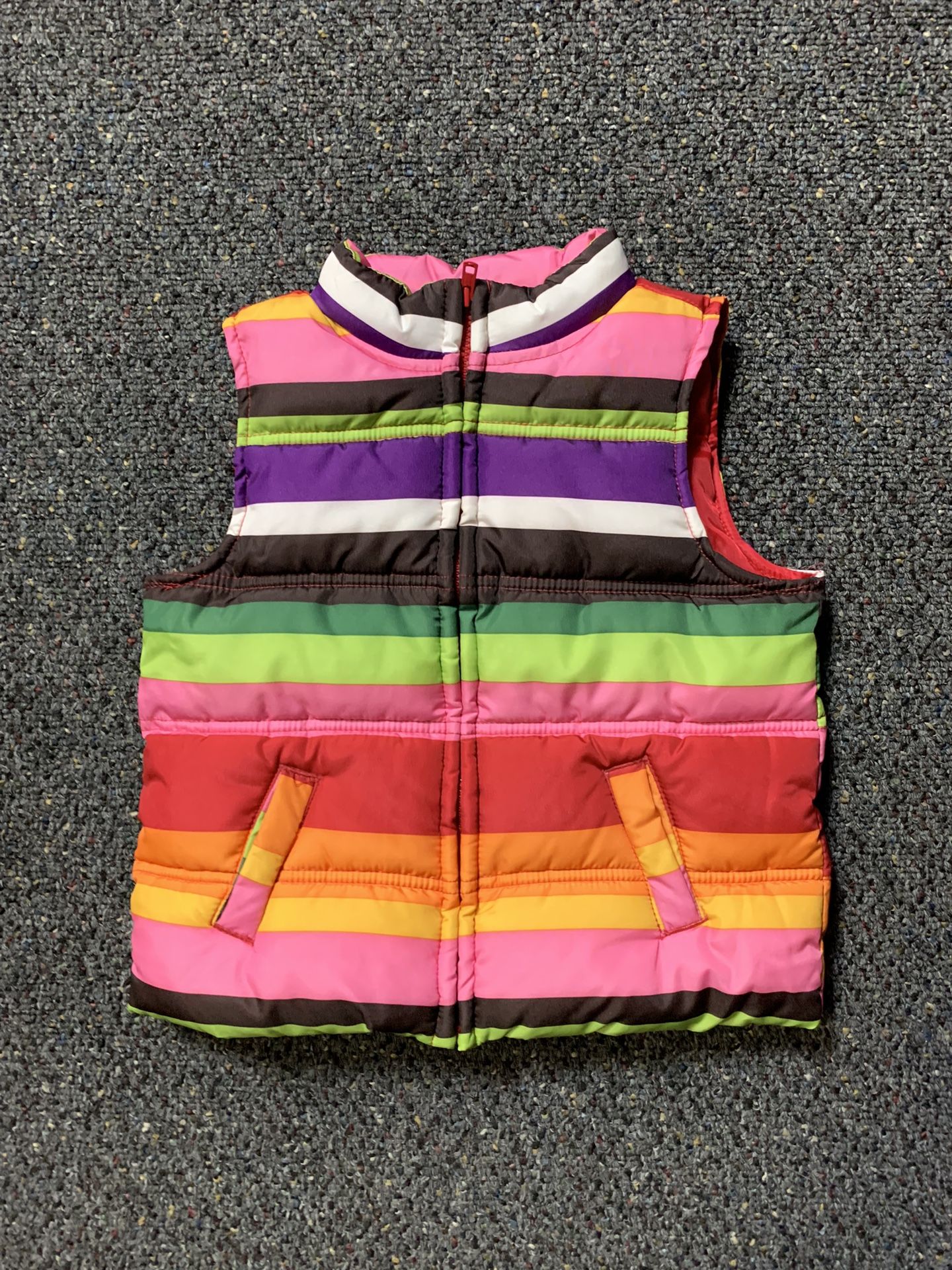 Crazy 8 colorful girls size 2 / 3 fall/winter puffer vest 