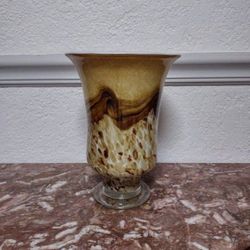 Glass base, 10 inches tall and 7

 1/2 wide at the top of the base.

 Excellent condition.