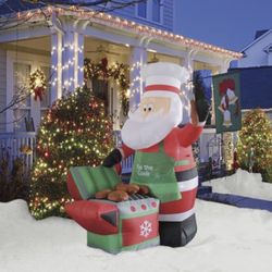 Enchanted Forest® 6' Grillin' Santa Inflatable
