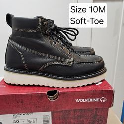 Wolverine Soft Toe Work Boots Size 10M