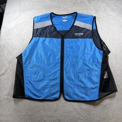 Amazon Luly Yang Safety Driver Vest Men’s 4XL-5XL Blue Reflective Uniform Vest