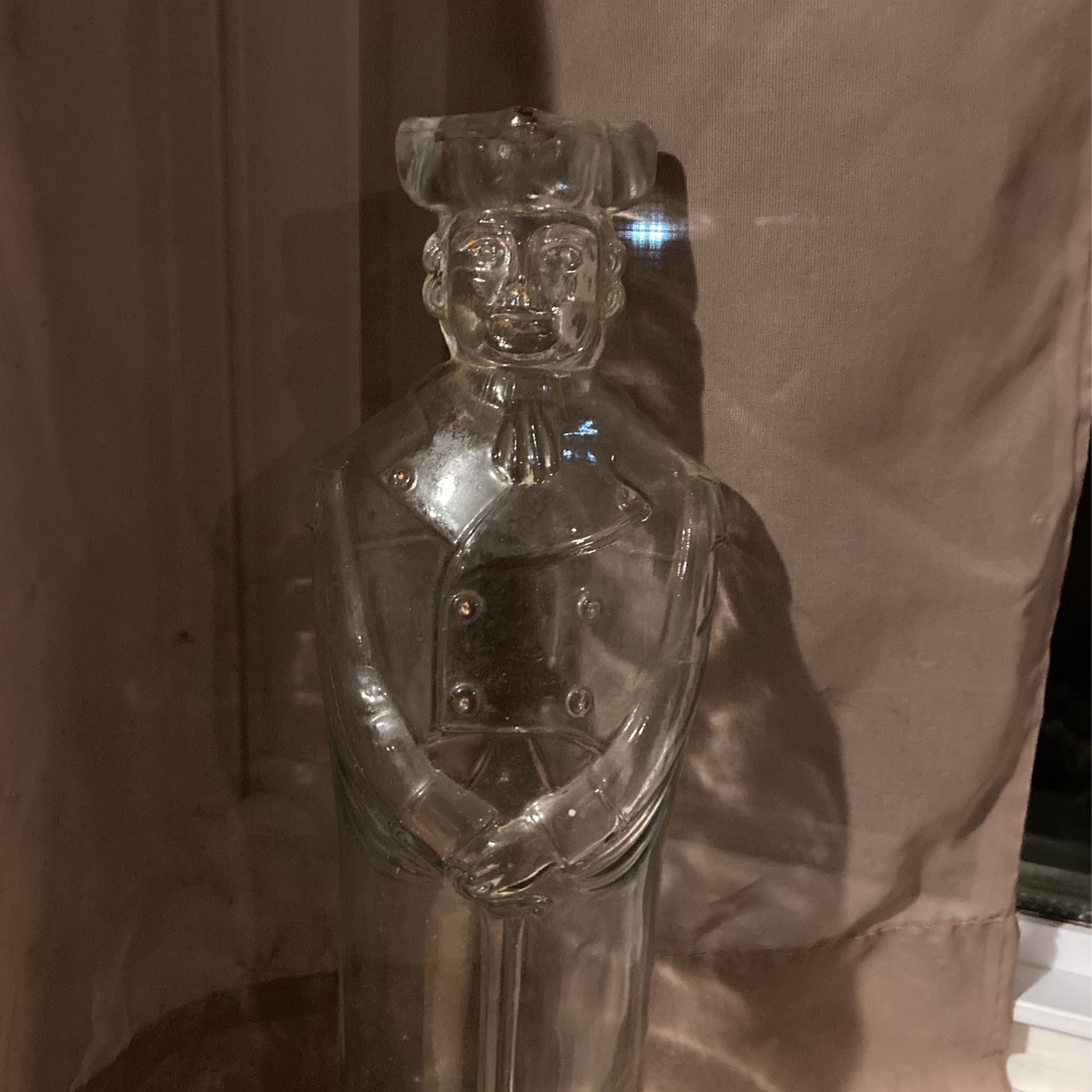 Vintage Clear Glass Washington Bottle