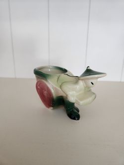 Vintage Ceramic Rickshaw Figure Planter Shawnee pottery