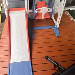 Toddler Slide and Swing Set, 4 in 1 Kids Play Climber Slide Playset Indoor