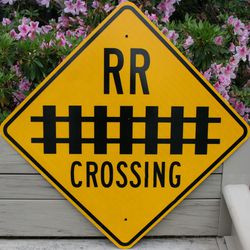 RR (Railroad) Crossing Sign - 24" Aluminum Sign