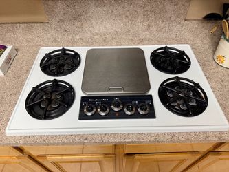 KitchenAid 4-Burner Gas Cooktop White