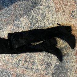 Thigh High Velvet Boots 