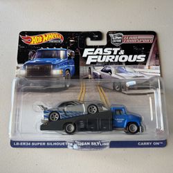 Hot Wheels 2023 Team Transport Fast & Furious Liberty Walk Nissan Skyline R34