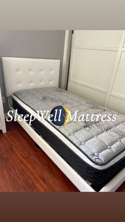 Twin size bed frame with mattress included