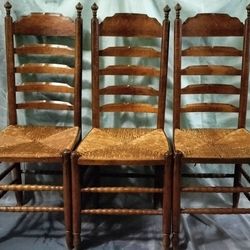 19th Century Ladderback Chairs $150 Each 