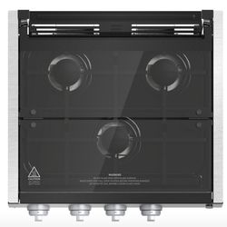 NEW Furrion 3-Burner Gas RV Cooktop with Glass Cover - 20" Black, Rocker Switch #FGHWCLDA-BL