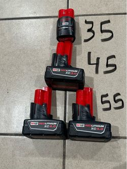 New m12 Milwaukee batteries $35 each n up